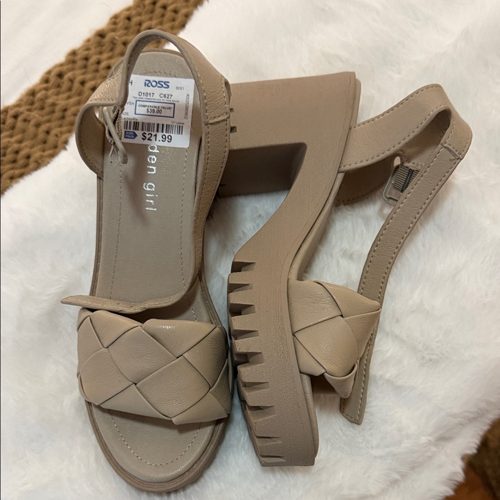 Madden Girl Tan Platform Sandals